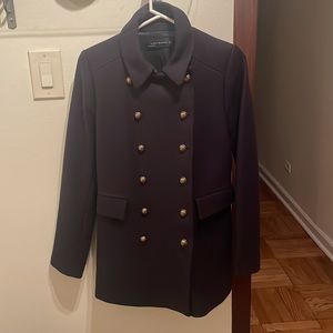 Zara wool coat in medium dark blue